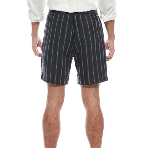Vince Windsor Short 100% Hemp Striped Drawstring Waist - Picture 2 of 11